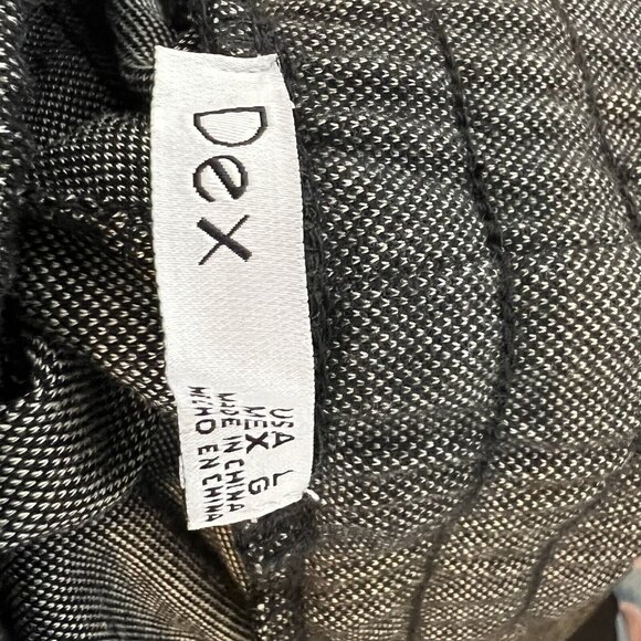 Dex Clothing NWOT Black White Center Seam Drawstring Taper Pant L - Picture 11 of 15